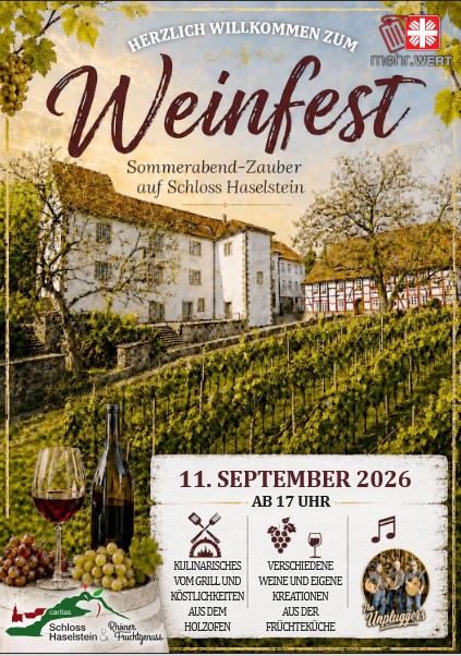 Weinfest2026SchlossHaselstein Flyer Weinfest auf Schloss Haselstein 2026